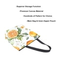 thumbnail image 3 of FORMRS Womens Canvas Tote Bag with Zipper Inner Pocket Shoulder Handbag, Orange Watercolor Bees, 3 of 7