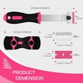 thumbnail image 2 of DEKEones Razor Blade Scraper, 2 PCS Razor Scraper Tool for Removing Label, Registration Sticker, Tint, Grease from Windshield, Appliance, Glass（Pink）, 2 of 7