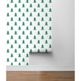 thumbnail image 5 of NextWall  Plaid Pines Peel and Stick Wallpaper Evergreen & Metallic Silver, 5 of 5