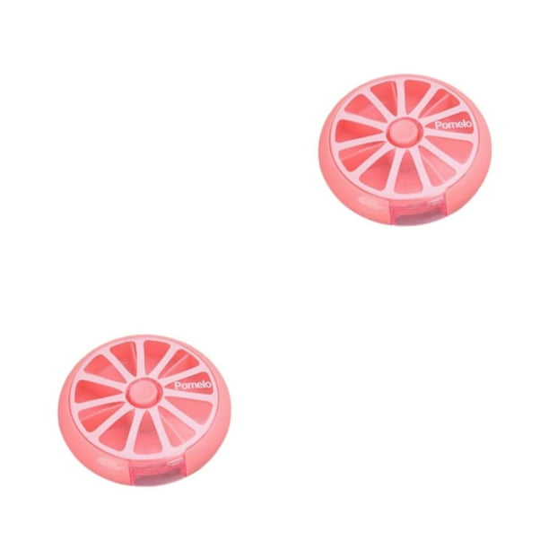 Pastillero Billuyoard de 7 rejillas portátil Rosa 2Conjunto