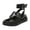 Black, variant on Women's Platform Flip Flops Buckle Strappy Fashion Streetwear Sandals Comfortable Footbed Arch Support Casual Walking Shoes Silver Size 8