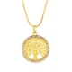 thumbnail image 1 of FSUNION 2025 nueva moda Árbol de la vida cristal redondo pequeños colgantes collar pendientes elegantes para mujeres gargantillas joyería regalos, 1 of 5