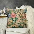 thumbnail image 2 of YINGXI Throw Pillow Covers Flower Blue Birds Beige Outdoor Fall Decorations Decorative Throw Pillows Cases for Home Living Room Couch Decor 20x20in, 2 of 5
