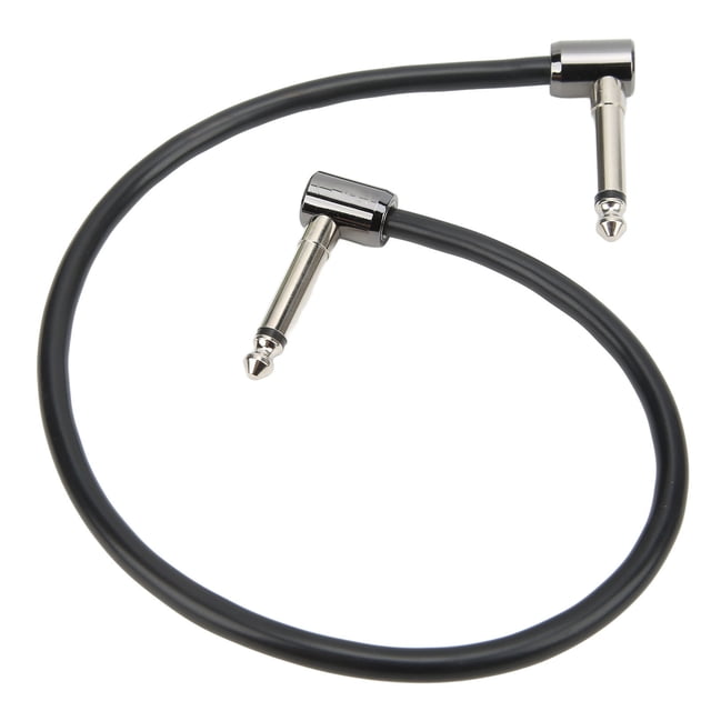 Effect Connection Cable, Effects Cable Right Angle Metal Connector Noise Suppression 40CM Length for Speaker System for Audio Amplifier