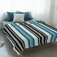 thumbnail image 4 of Black Blue Striped Blanket Soft Cozy Warm Throw Blanket for Couch, Plush Fuzzy Flannel Fleece Blankets for Sofa, Farmhouse Modern Stripes Art Bed Blankets Lightweight Gifts for Women, 40"x60", 4 of 9