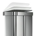 thumbnail image 3 of simplehuman 58 Liter / 15.3 Gallon Rectangular Dual Compartment Recycling Step, Brushed Stainless Steel with Soft-Close Plastic Lid Kitchen Trash Can, 3 of 5