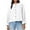 White, variant on tarylea Women's Trendy Tops Scoop Neck Button down Shirts Long Sleeve Solid Color Tops Casual Loose Tops