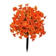 thumbnail image 3 of CarpNettore Artificial Morning Glory Flower Garden Stake Lifelike Easy to Set up Faux Flower Orange, 3 of 9