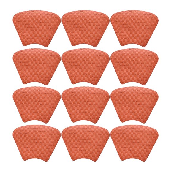 Saleen Half-Round 16-Inch Placemat (Capri Red, Set of 12)