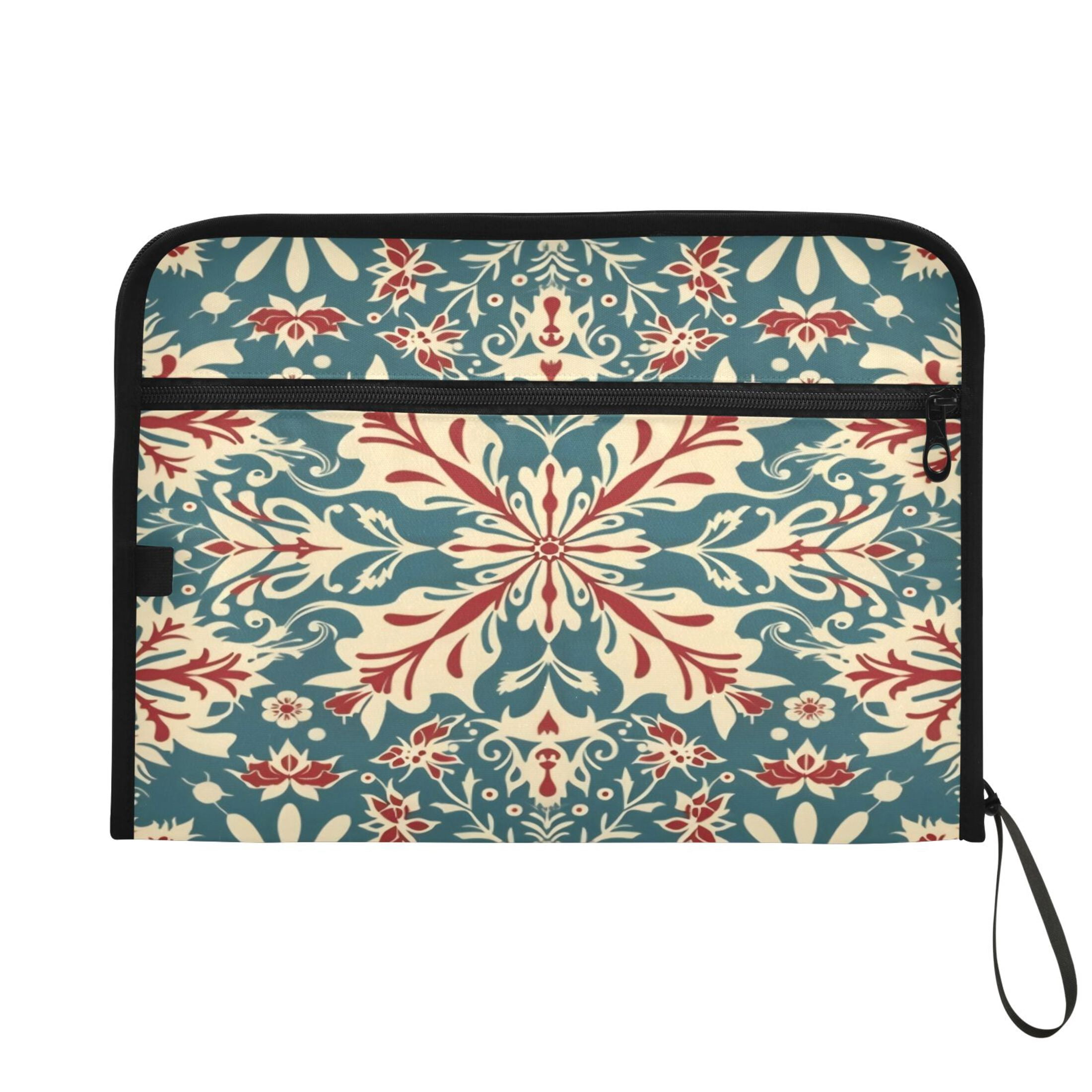 Organ Folder 14.2 x 0.8 x 10.6 Inches 13 Separate Pockets A4 Size Documents Folder A Sort Storage File Manager For The Home Office Christmas Flower