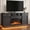 Black&59inch, variant on HiJob Fireplace TV Stand for 75″ TVs with 23″ Electric Fireplace, Holds up to 260 lbs, LED Fireplace Entertainment Center TV Console with Large Storage Cabinet for Living Room