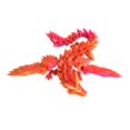 thumbnail image 3 of Dragón impreso en 3D, articulaciones móviles, hermoso dragón articulado completo Flexible para regalos de cumpleaños, juguete sensorial para niños Rojo, 3 of 8
