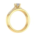 thumbnail image 2 of 1/2 Carat Round Diamond Bridal Ring Set in 14K Yellow Gold (Ring Size 5.5), 2 of 5