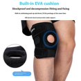 thumbnail image 3 of AB069 Running Shock-Absorbed Knee Brace Anti-Slip Knee Support Compression Wrap - Black, 3 of 5