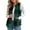 Army Green, variant on Women’s Fuzzy Plaid Vest, Sleeveless Sherpa Fleece Vest for Women, Soft Warm Open Front Vest with Pockets, Cozy Casual Fall Winter Layering Outerwear