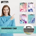 thumbnail image 2 of Fashion Clipboard (4 Pack), Standard A4 Letter Size, 12.5" x 9", Wooden Clipboard, Low Profile Clip with Retractable Hanging Tab, Decorative Clipboard, by Better Office Products (Abstract Art Designs), 2 of 5