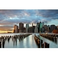 thumbnail image 2 of Carozzi, Fiorenzo 14x11 White Modern Wood Framed Museum Art Print Titled - NYC Skyline, 2 of 4