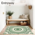 thumbnail image 3 of ODIKA 5'x7' Machine Washable Non-Slip Area Rug, Sunburst Interlocking Vine Motif High Traffic Rug with Pad, Beige, 462405, 3 of 8