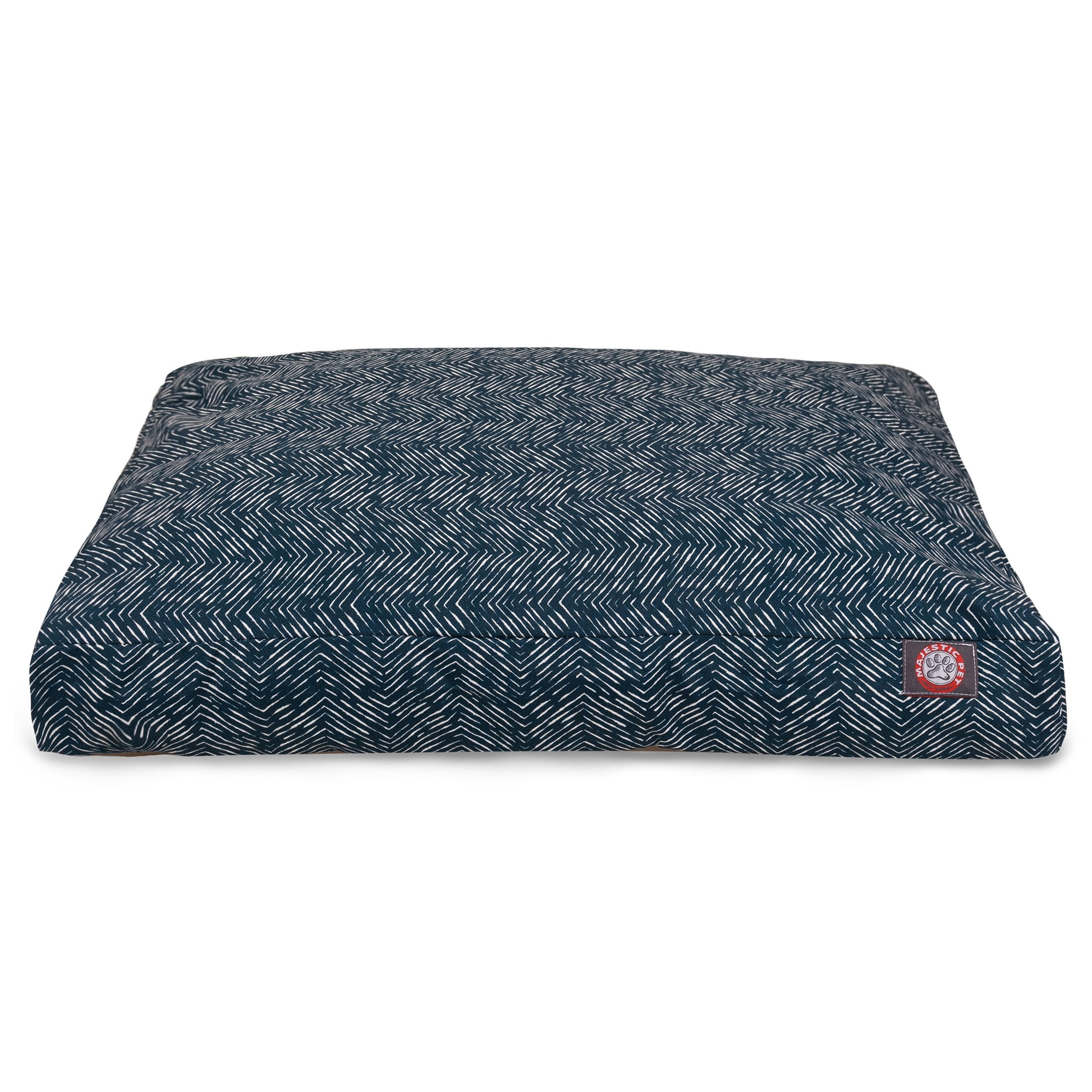 Majestic Pet | South West Rectangle Pet Bed for Dogs, Removable Cover, Navy Blue, Large