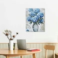 thumbnail image 3 of Nawypu  Hydrangeas Canvas Wall Art - Hand Painted Large Blue Floral Paintings for Living Room and Bedroom Decor, 3 of 5