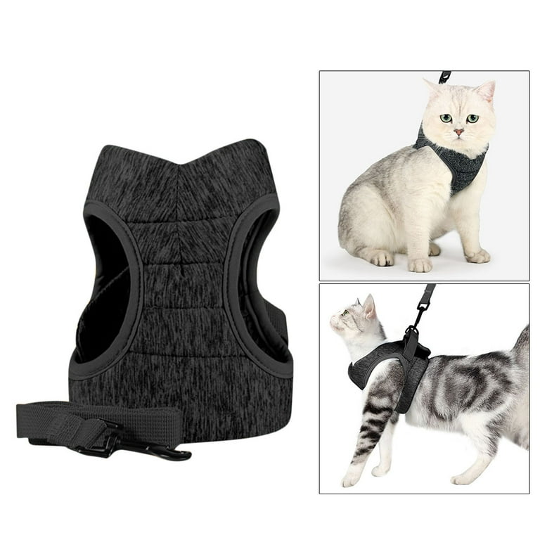 Puppy Harness Tank Top Cat Vest Harness Cat Leash Puppy Carrier Sling Cat Harness Cat Chest Strap Women s Size One size Gray