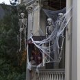 thumbnail image 4 of Telaraña Artificial para decoración de Halloween, accesorios de escena de fiesta de miedo, telaraña elástica blanca, suministros de decoración para el hogar, 4 of 4