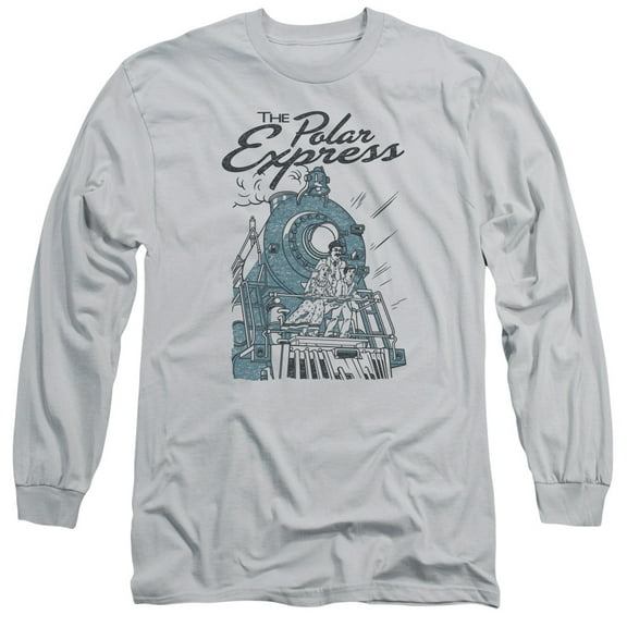 Polar Express Men's Rail Riders Long Sleeve Small Silver