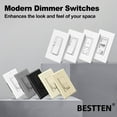 thumbnail image 2 of [2 Pack] BESTTEN Dimmer Light Switch, Universal Lighting Control, Single Pole or 3 Way, Compatible with LED Dimmable Lamp, CFL, In, 2 of 9