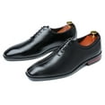 thumbnail image 4 of Santimon Mens Dress Shoes Leather Lace Up Oxford Shoes Casual Formal Business Shoes Black 7 US, 4 of 8