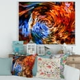 thumbnail image 2 of Designart 'Orange Spiral Abstract Voyages To Inner World' Modern Framed Canvas Wall Art Print, 2 of 5