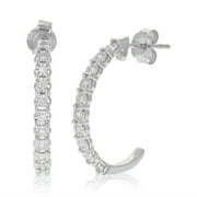 Vir Jewels 1/6 CTTW Lab Grown Diamond Dangle Earrings 925 Sterling Silver Prong 1 Inch