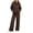 Brown, variant on Womens Leopard 2 Piece Sets Oversized Hoodies Straight Leg Sweatpants Sweatsuits, Hooded Sweatshirt Lounge Fall Outfits (White, XL)