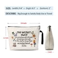 thumbnail image 4 of Bolsa de cosméticos ZHANTUONE Wonderland Vintage Canvas para mujer, 4 of 5