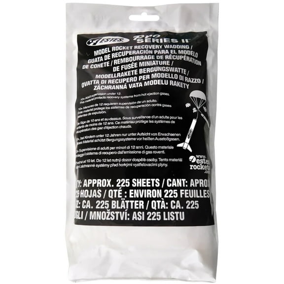 Estes 3556 Pro Series II Recovery Wadding 216 sq