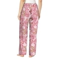 thumbnail image 3 of Naloa Rose Flowers Print Women’s Ultra-Soft Comfy Pajama Lounge Pants with Pockets & Drawstring, 3 of 8