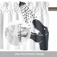 thumbnail image 6 of Funny Dinosaur Valance Curtain for Windows Dinosaur Bathing Shower Animal Silhouette Rod Pocket Curtain Valances Short Window Treatments Panels for Kitchen Bathroom Laundry Room Basement 60 x 14 Inch, 6 of 9