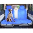 thumbnail image 3 of FH Group Doe16 Fluffy Faux Rabbit Fur Rear Car Seat Cushion, for Most Cars, Trucks, SUVs or Vans - Blue, 3 of 7