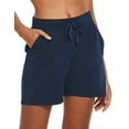 thumbnail image 1 of Baleaf Women's Lightweight Pocketed Walking Shorts Pajama Activewear Navy Blue Size L, 1 of 5