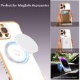thumbnail image 5 of Magnetic Case for iPhone 14 Pro Case 6.1 inch [Compatible with MagSafe] Cute Plating Love Hearts Pattern Case with Camera Protection,Soft Shockproof TPU Bumper Cover for Women Girls,White, 5 of 13