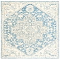 thumbnail image 2 of Safavieh Micro-Loop Braylon Floral Area Rug, Blue/Ivory, 3' x 3' Square, 2 of 12