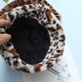 thumbnail image 4 of CoCopeaunts Cute Sweet Bucket Hat Girl Autumn Winter Leopard Pattern Plush Fisherman Hat Women's Keep Warm Thickened Basin Hat, 4 of 8