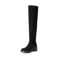 thumbnail image 1 of Bota DREAM PAIRS SDOB2406W Sobre la Rodilla Ante Negro Tacón 6 cm, 1 of 7