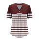 thumbnail image 5 of Camiseta de Cuello en V de Impresión Casual de Manga Corta de las Mujeres, Top Cómodo Ligero para la Primavera Y el Verano, 5 of 6