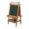 KidKraft Deluxe Wooden Easel with Chalkboard, Dry Erase Surfaces, Paper Roll and Paint Cups - Natural