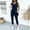Black, variant on Womens Ribbed Knit Jumpsuits Crew Neck Elastic Waist Drawstring Overalls Sleeveless Summer Casual Rompers with Pockets