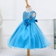 thumbnail image 3 of Gyratedream Little Girls Big Kids Sequins Flower Lace Tulle Dress Prom Gown Princess Dresses, 3 of 5