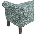 thumbnail image 5 of Homesvale Wallen 56.5"W x 24.5" H Storage Bench Ottoman with Rolled Arms for Living Room, Bedroom, Entryway, Medium Blue Curly Vine Pattern, 5 of 8