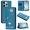 Blue, variant on Leather For iPhone 17 Pro Case 【RFID Blocking】Ballet Girl Flip Wallet Leather Case With Card Holder Magnetic Closure Phone Cases Cover,Green,For iPhone 17 Pro