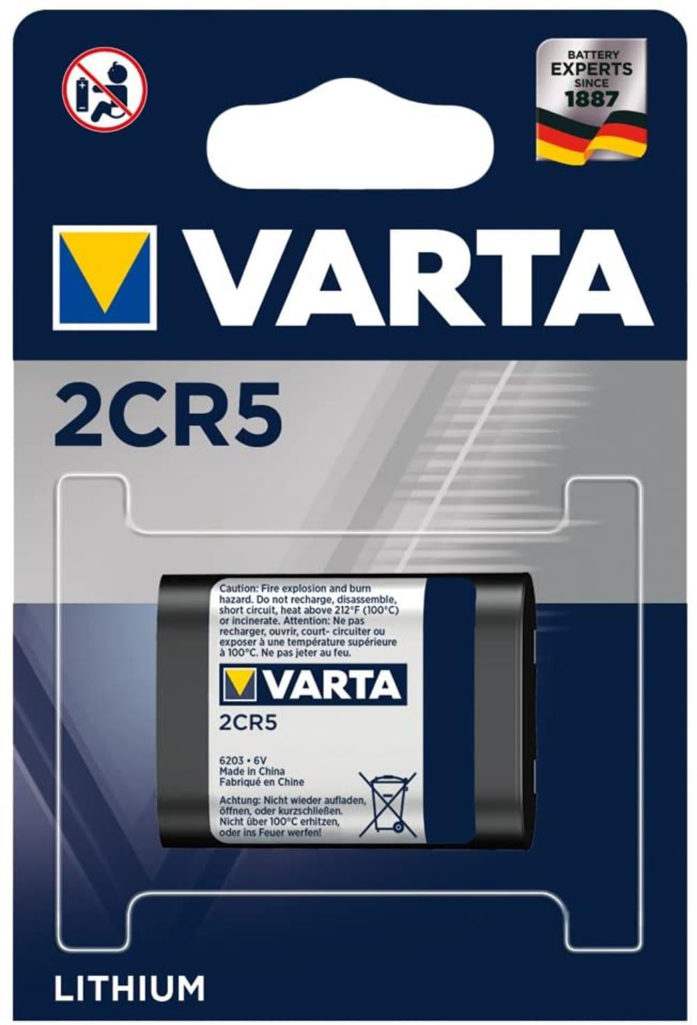 Blister 6V Batterie Varta Professional Photo Lithium 2CR5 6203-1600mAh 