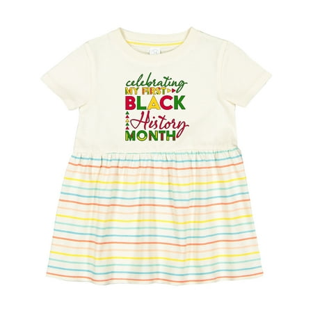 

Inktastic Celebrating My First Black History Month- for Kids Girls Baby Dress